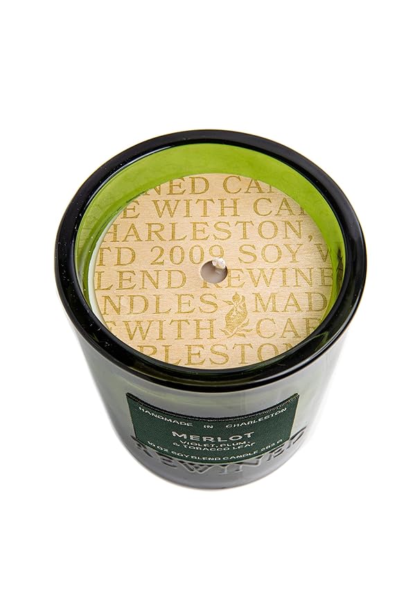 Rewined-Merlot Scented Candles(10oz)- Notes of Violet, Plum and Tobacco Leaf, Nontoxic Candles - Bloomnest