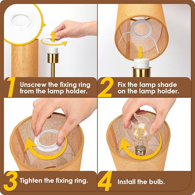 Yarra-Decor Bedside Lamp with USB Port - Touch Control Table Lamp for Bedroom Wood 3 Way Dimmable Nightstand Lamp with Round Flaxen Fabric Shade for Home Office (LED Bulb Included) (Y - NET) - Bloomnest