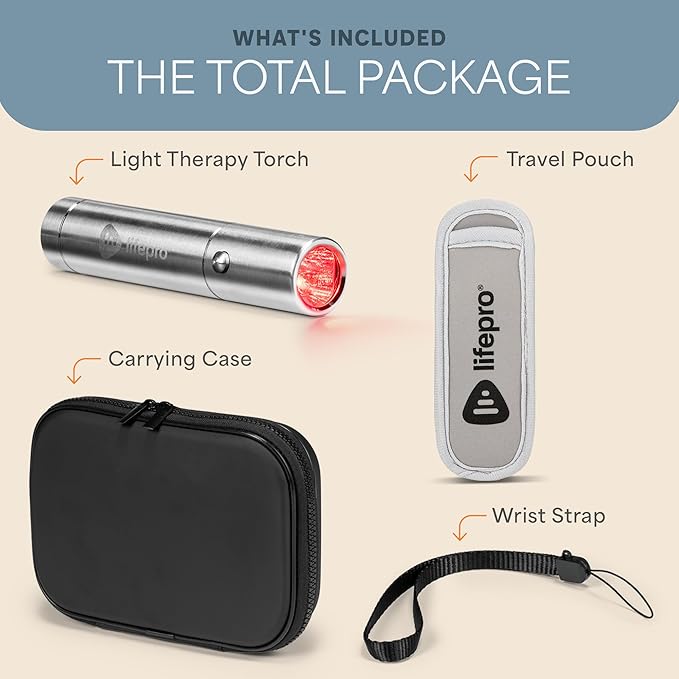LifePro Infrared & Red Light Therapy for Body Joints & Muscles Wellness Support, Portable Red Light Therapy Device, Near Infrared Light Therapy for Body & Face - Use 3 wavelengths Lifepro