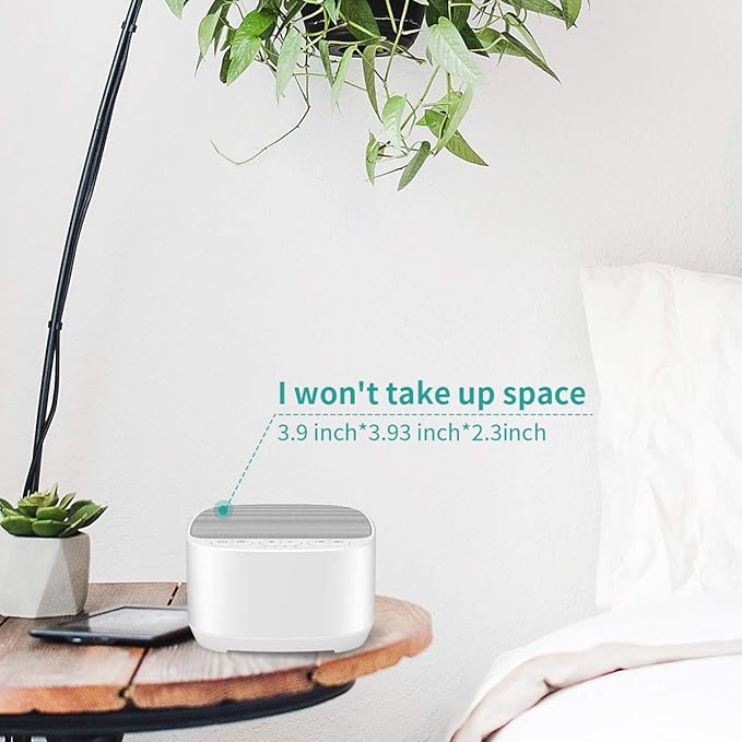 Magicteam Sleep Sound White Noise Machine with 40 Natural Soothing Sounds and Memory Function 32 Levels of Volume Powered by AC or USB and Sleep Timer Sound Therapy for Baby Kids Adults (B-White) - Bloomnest