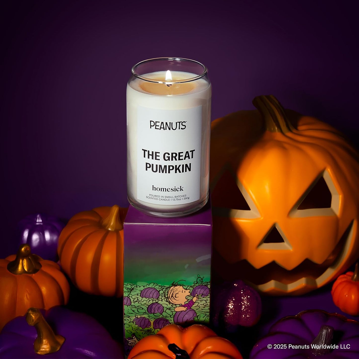 Homesick The Great Pumpkin Candle – 13.75 oz Jar with Soy Wax Blend, Organic Cotton Wick, 60-80 Hour Burn – Cozy Fall Fragrance, Reusable Glass Jar, Engagement Gifts for Couples, Wedding Gift