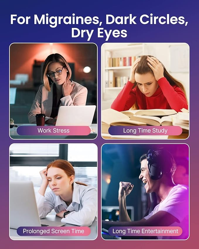 RENPHO Eyeris 1 Eye Massager with Heat, Christmas Birthday Gifts for Women Men Mom Dad Her Him, FSA Eligible HSA Eye Mask for Migraine, Smart Sleep Mask for Dry Eyes Relax, Reduce Strain - Bloomnest