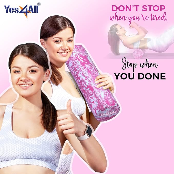 Yes4All EVA Firm Foam Roller for Back - Round Back Roller for Exercise, Yoga & Pilates 12/18/24/36 inch - Bloomnest