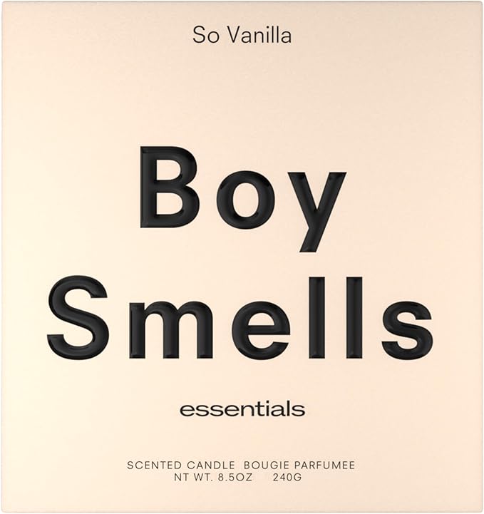 Boy Smells So Vanilla Candle - 8.5 oz - Aromatic Candle for Home with Almond Blossom, Vanilla and Amber - Up to 50-Hour Burn - Cotton Wick - Bloomnest
