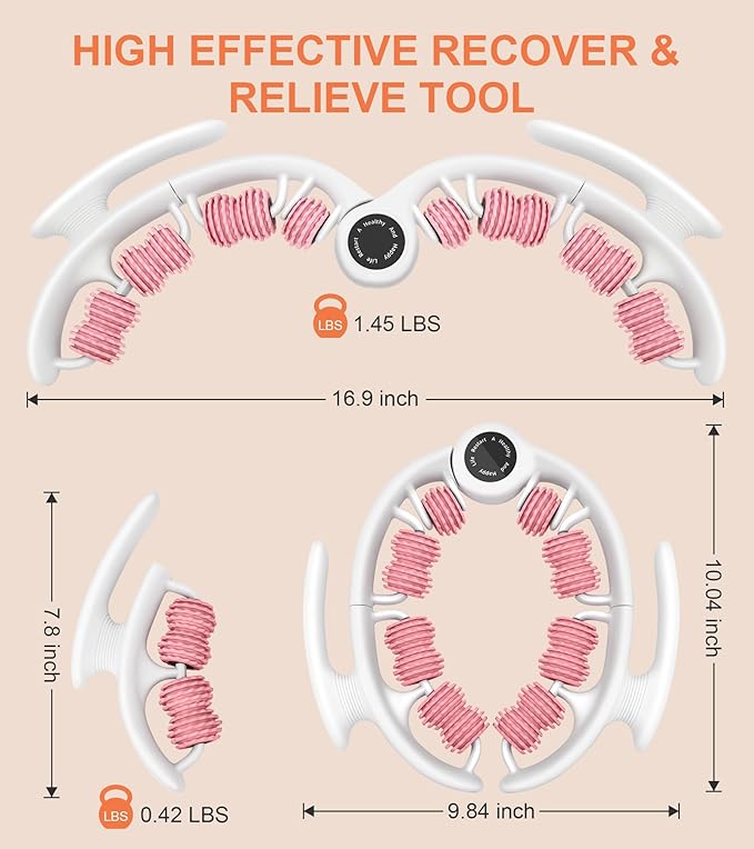 KESHWELL Muscle Massage Roller, Foam Roller for Deep Tissue Massage and Fitness Exercise.Golfer Tennis Elbow Relief Roller for Men&Women, Massage Roller Tool for Neck,Back,Leg, Arm,Thigh. White - Bloomnest