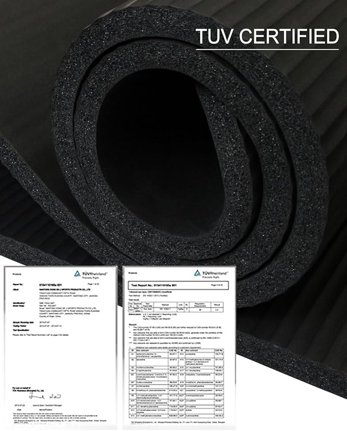 Yoga Mat Thick 1 inch Exercise Mat 76.7"x24" Workout Mats for Home Gym, Non-slip Yoga Mat for Women Men, with Carrying Yoga Bag