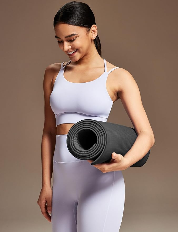Ewedoos Eco Friendly Yoga Mat Thick TPE Yoga Mat Non Slip Yoga Mats Anti-tear Exercise Workout Mat for Women Men Kids Yoga, Pilates and Fitness - Bloomnest