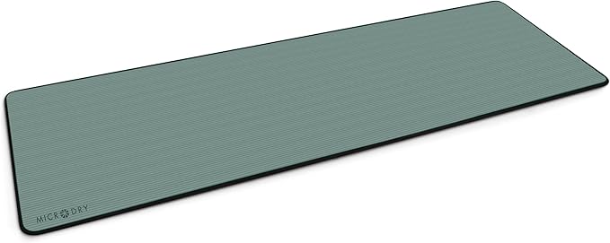 MICRODRY Multi-Purpose Fitness Mat, Cushioned & Non-Slip Foam for Yoga, Pilates, HIIT, Skid-Resistant and Tear-Resistant, 24"x72" with Carry Strap - Bloomnest