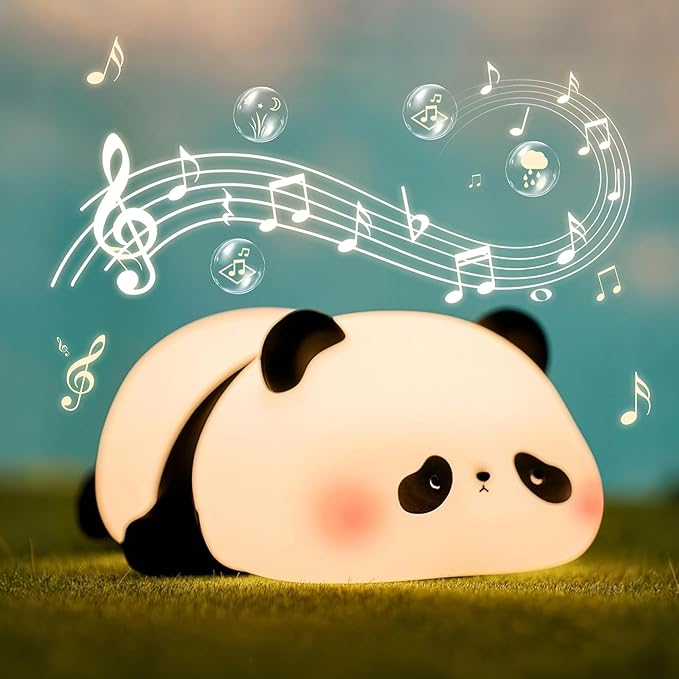 Panda Night Light with White Noise, Sound Machine for Baby Sleeping Aid,Toddler Sleep Trainer 4 Soothing Sleep Sounds,Timer/Dimmable Nursery Silicone Night Light, Cute Panda Gifts for Kids Boys/Girls - Bloomnest