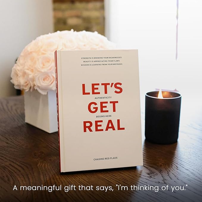 Let’s Get Real Guided Journal – Therapist-Approved Self-Care & Mental Health Journal with 240 Prompts, Coloring Pages & Book Club-Style Discussion Guide, Hardcover, A5 - Bloomnest