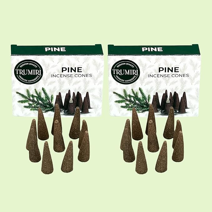 Pine Incense Cones - 60 Cones (6 Packs of 10) - Scented Incense TRUMIRI