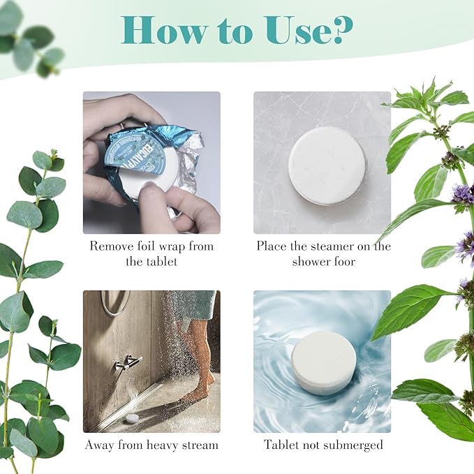 W&E Choice Shower Steamers Aromatherapy 18 Pcs- Shower Bombs Birthday Gifts for Women, Eucalyptus Mint Essential Oils for Daily Relaxation & Stress Relief, Christmas Gift for Women, Mom, Wife - Bloomnest
