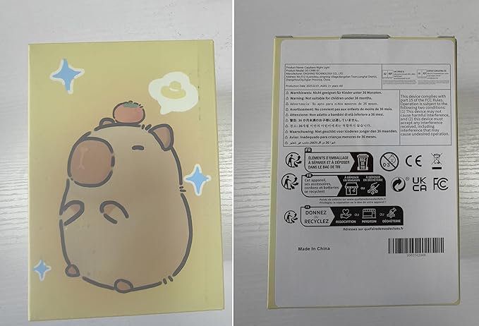 Cute Capybara Night Light with DIY Hairstyle ,Funny Squishy Silicone Animal Night Lamp, Dimmable/Timer Nursery Nightlight for Kids, Rechargeable Touch Bedside Lamp, Bedroom Decor, Baby Boys Girls Gift - Bloomnest