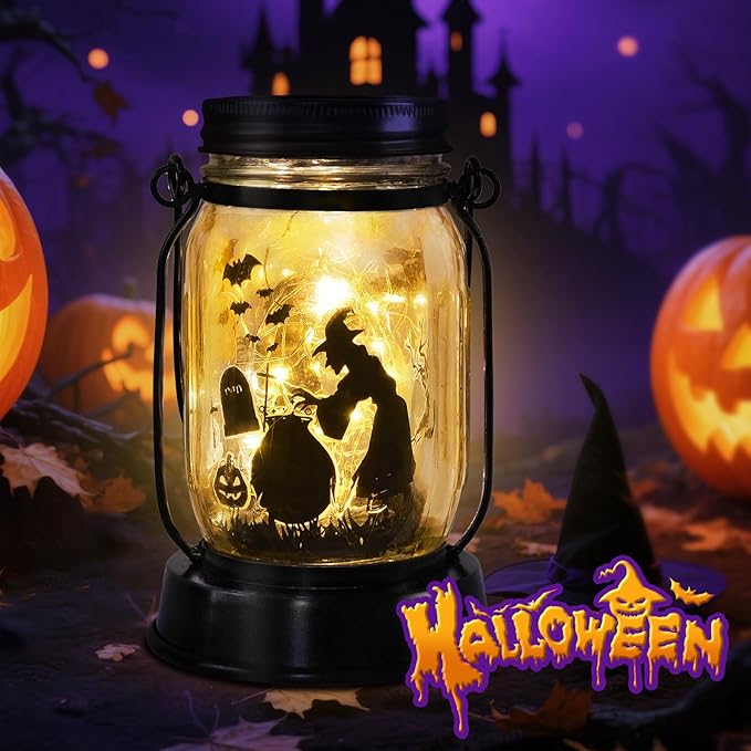 kyoryuger Halloween Decorations Halloween Decor Witch Solar Lanterns Witch Decorations Outdoor Lights Solar Garden for Yard, Patio,Backyard,Porch Torches Lights - Bloomnest