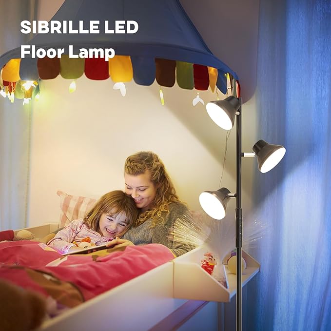 LED Floor Lamp, 36W Modern Floor Lamp with Remote & Touch Control, 4 Color Temperatures, Standing Lamp with 3 Rotatable Lights, Floor Lamps for Living Room, Bedroom, Office - Bloomnest