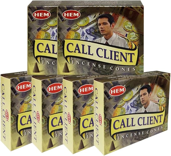 TRUMIRI Incense Cone Holder Bundle with Hem Call Clients Incense Cones - Pack of 6 (Approx 60 Cones) TRUMIRI