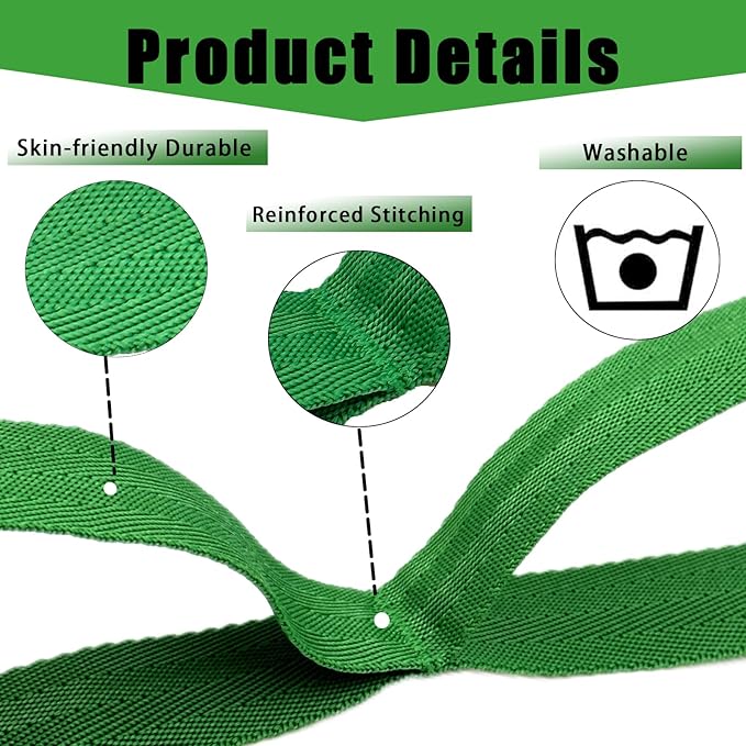Stretching Strap Yoga Strap with Loops, Stretch Straps for Physical Therapy, Non-Elastic Exercise Strap for Pilates, Dance and Gymnastics with Workout Guide - Bloomnest