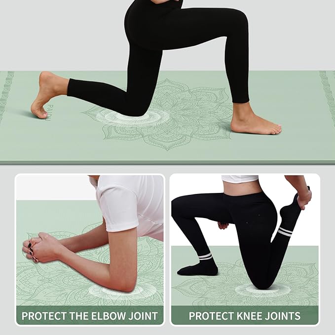 Large Yoga Mat-72’x36’x0.4’ Extra Width & Thick,Comfortable,Non-Slip Exercise Mat-Works Great on All Floor for Stretching,Yoga Studio,Gym or Home Workouts