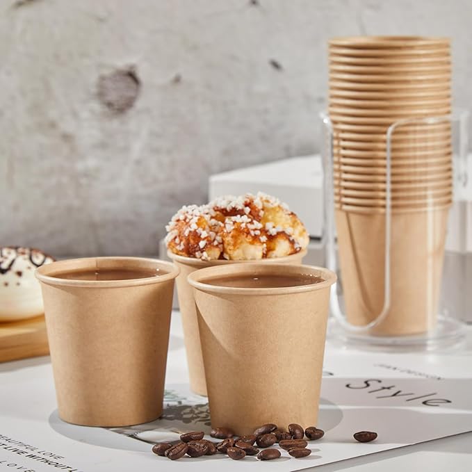 SIUQ 400 Pack 5 oz Kraft Paper Cups, Disposable Bathroom Cups, Mini Mouthwash Cups, Hot/Cold Beverage Drinking Cup for Home, Store, Travel, Events (Brown) - Bloomnest