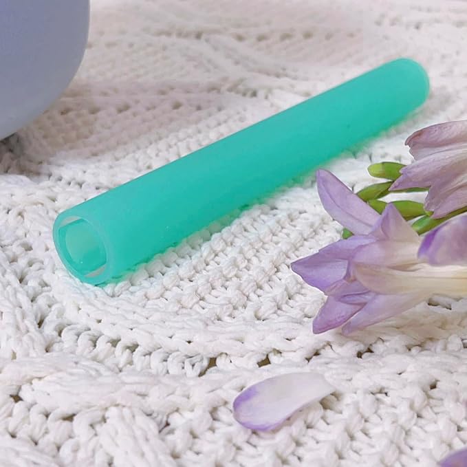 Singing Bowl Mallet Hollow Acrylic Silicone Rubber Striker Mallet for Playing Quartz Crystal Singing Bowls with Bundle Pocket(Blue) - Bloomnest