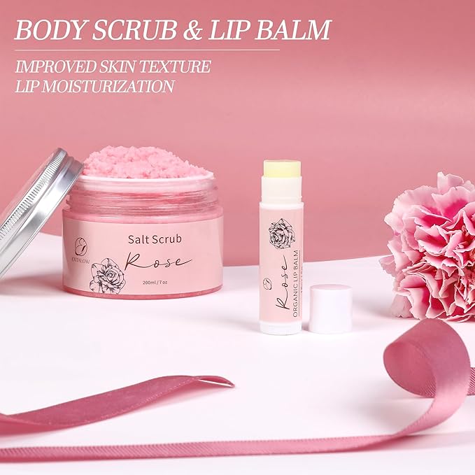 Spa Gifts for Women Bath and Body Gift Basket Valentines Day Gift Rose Home Spa Set Self Care Gifts for Mom Sister Her Wife Birthday Gifts for Women Spa Kit Care Package Thank You Gift