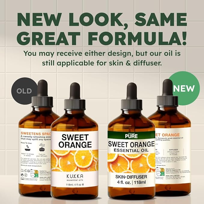 KUKKA Orange Essential Oils - 4 Fl Oz - for Hair, Skin, Diffuser, Aromatherapy & DIY Soap Making Scent - Bloomnest