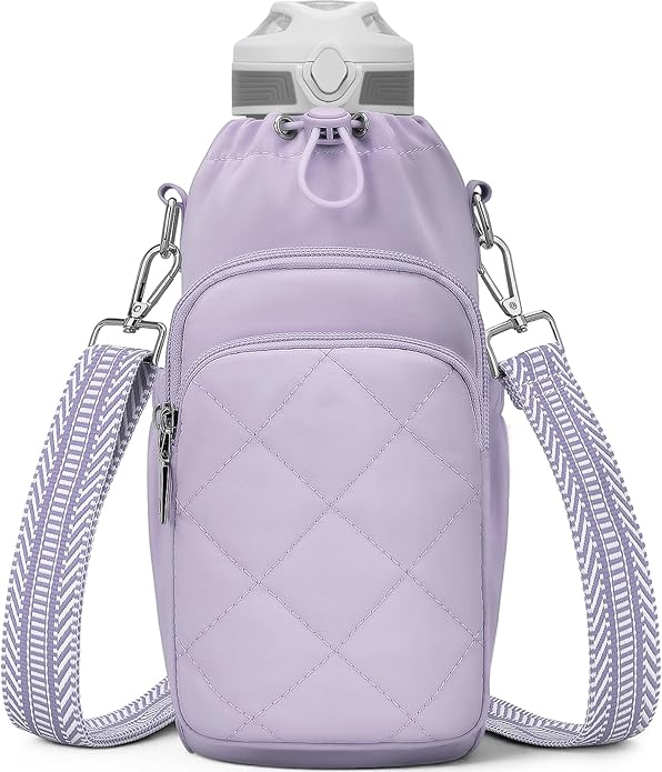 Water Bottle Bag Crossbody,Insulated Water Bottle Purse Crossbody Water Bottle Holder with Strap 40 oz SYTRAH