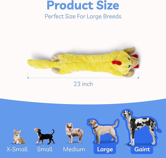 SHARLOVY Dog Squeaky Toys Pack, Bubble Plush Puppy Teething Pet Toys, Crinkle No Stuffing Animals Dog Toy, Doggies Chew for Large Small Medium Breeds - Bloomnest