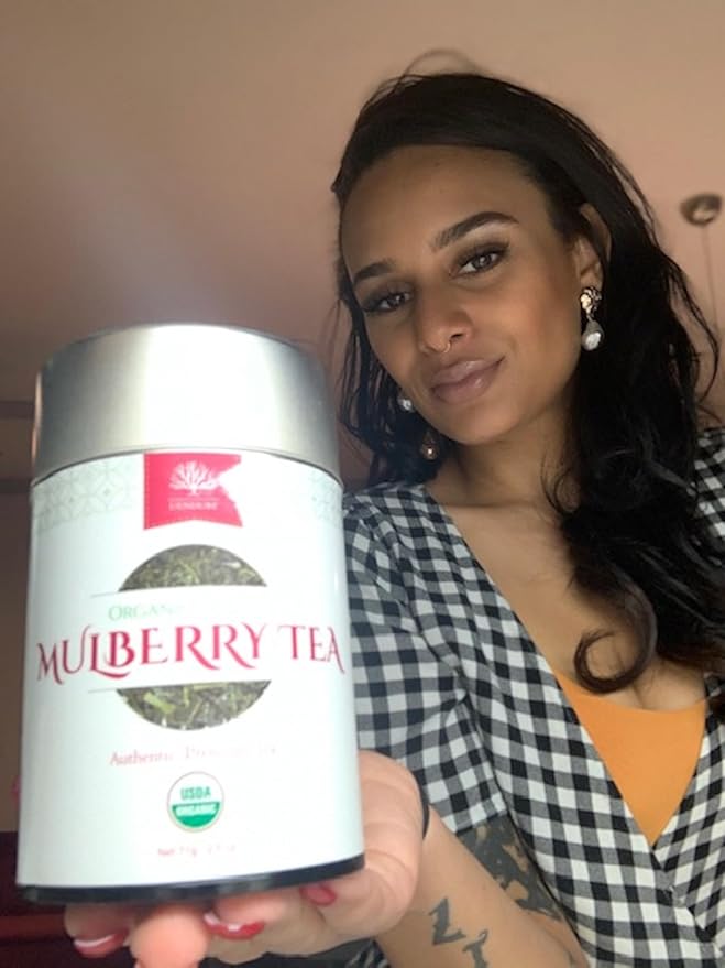 Mulberry Loose Leaf Herbal Tea - 100% USDA Certified Organic | Authentic Japanese Premium Tea | SuperFood | Caffeine Free | Great Nighttime Tea | Vitamins & Minerals | Vegan Friendly | Recyclable Tin - Bloomnest