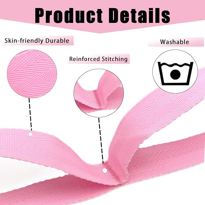 Stretching Strap Yoga Strap with Loops, Stretch Straps for Physical Therapy, Non-Elastic Exercise Strap for Pilates, Dance and Gymnastics with Workout Guide - Bloomnest