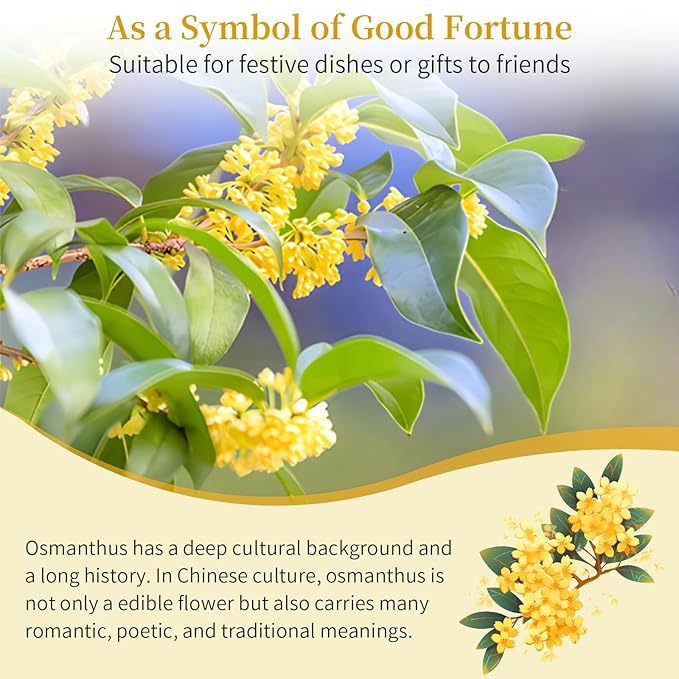 Hee Creek Osmanthus Fragrans Herb Loose Leaf Tea Dried Osmanthus Flower Tea 3.53 oz/100g 桂花 干桂花 桂花糕 桂花蜜 - Bloomnest
