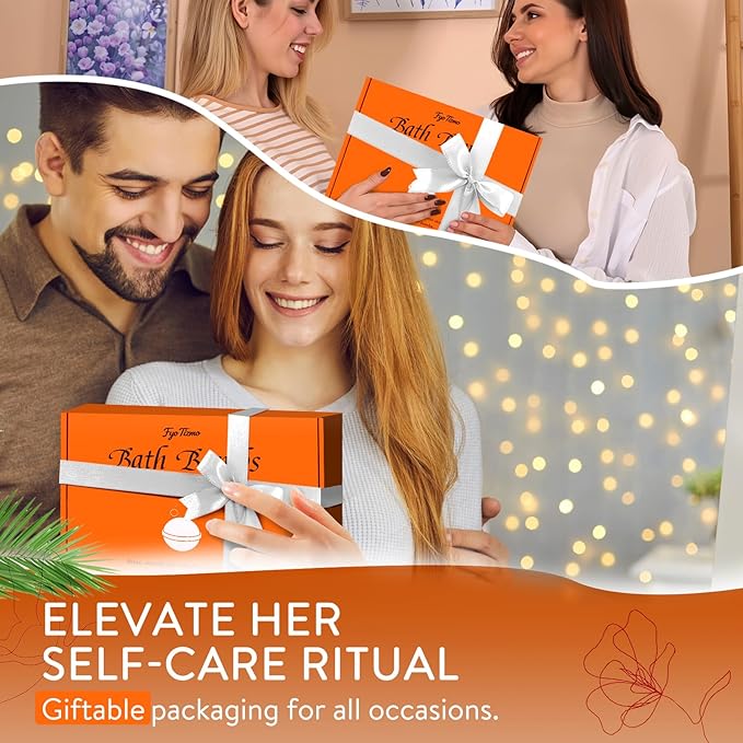 Bath Bombs for Women, 12 Pack Handmade Natural Fizzies Bath Bombs with 12 Unique Scents, Relaxing Bubble Bath for Dry Skin Moisturizing, Essential Oils Bathbomb Spa Gift Set for Mom, Wife, Girlfriend