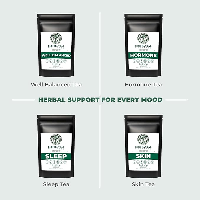 Elephantal Wellness Premium Detox Herbal Tea | Daily Liver, Kidney, Blood & Digestive Support with Turmeric, Milk Thistle, Dandelion & Burdock | Non-GMO, Handmade, Caffeine-Free Loose Leaf Blend - 4oz, 40 Servings - Bloomnest