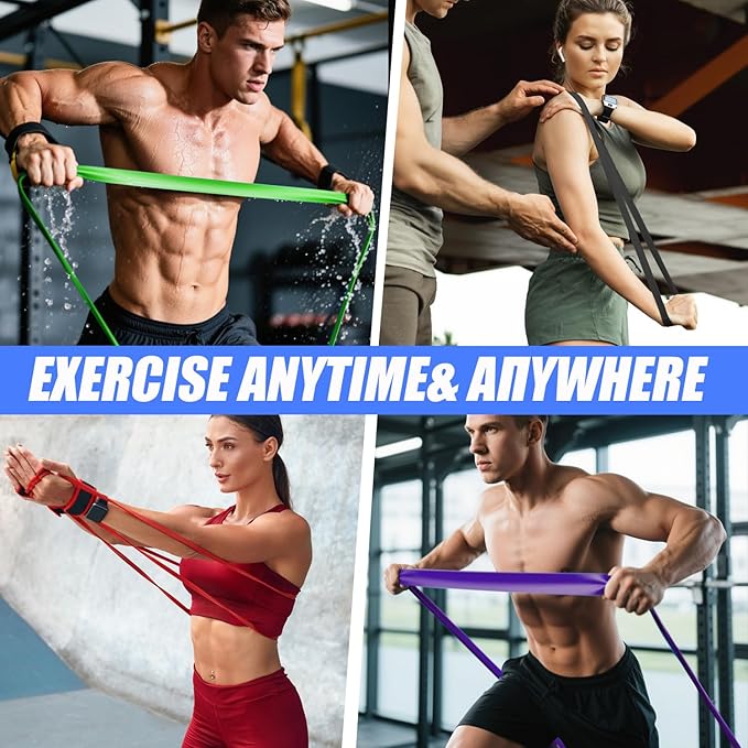 WHATAFIT Resistance Bands, Pull Up Assistance Bands, Exercise Bands, Workout Bands Set for Men and Women Home Fitness, Body Stretching, Strength Training, Physical Therapy - Bloomnest