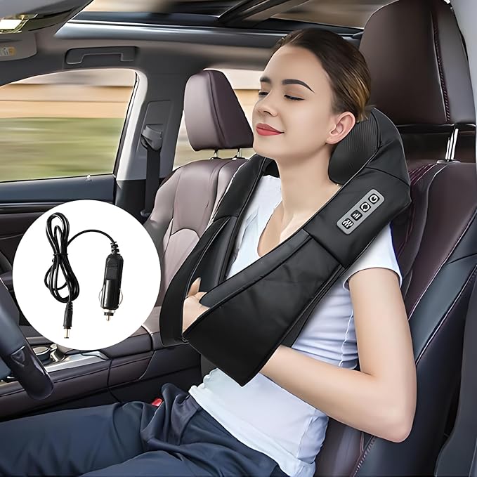 Shiatsu Neck and Back Massager with Heat, Electric Deep Tissue Kneading Neck and Shoulder Massage, Best Gifts for Women Men Mom Dad Mothers Fathers Day Birthday Gift (NOT Cordless) - Bloomnest