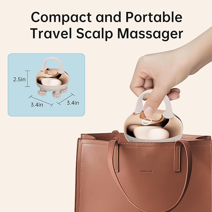 COMFIER Scalp Massager Hair Growth with 3 kneading Modes,Waterproof Hair Massage with 8 Claws for Deep Cleansing,Cordless Head Massager,Body Cat Head Scratcher,Christmas Gifts for Women,Men COMFIER