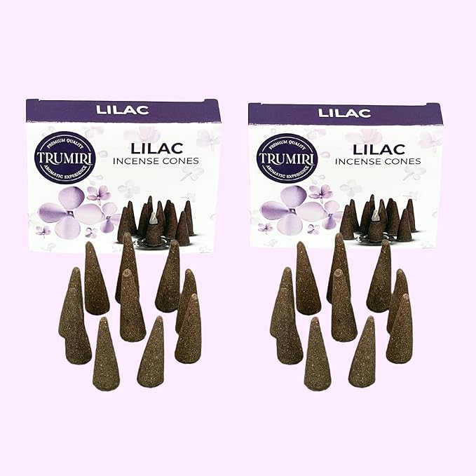Lilac Incense Cones - Total 60 Cones - Six Packs of 10 - Scented TRUMIRI