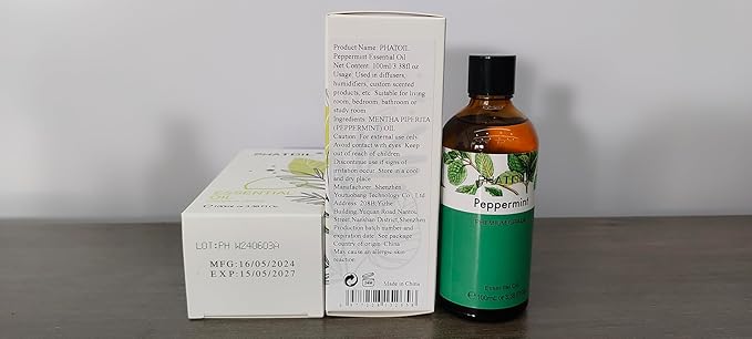 PHATOIL Peppermint Essential Oil, Huge 3.38 Fl Oz Pure and Natural, Premium Grade Essential Oil for Diffuser and Aromatherapy - Bloomnest