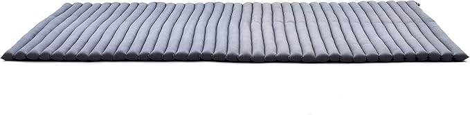 Leewadee - Kapok Roll Mat – Handcrafted Folding Sleep & Relaxation Mattress from Thailand, Ideal as Guest Bed, Camping Mat, Yoga Mat or Traditional Futon, 75 x 39 inches, Anthracite - Bloomnest
