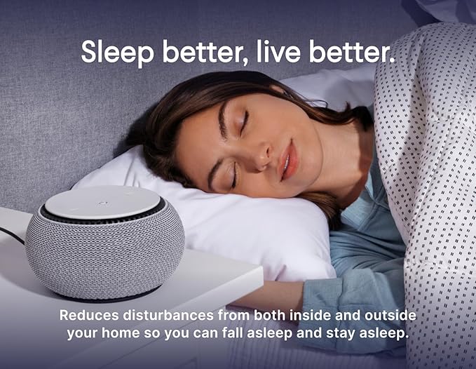 SNOOZ Smart White Noise Sound Machine - Real Fan Inside for Non-Looping White Noise, Sleep Aid for Adults, Travel, Sleeping, Bedroom, Portable, Baby Registry Essential - Cloud - Bloomnest