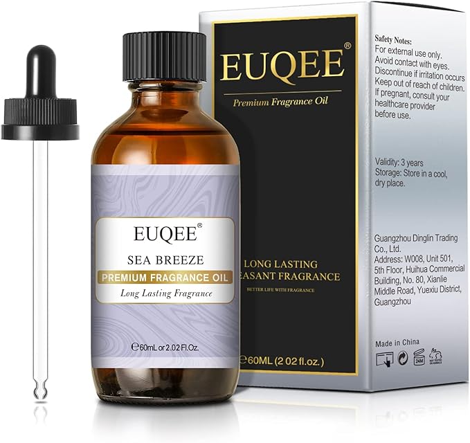 EUQEE Sea Breeze Fragrance Oil, Premium Essential Oil Scented Oil with Glass Dropper for Diffuser, DIY Soap, Candle Making - 2.02 Fl oz/ 60ML - Bloomnest
