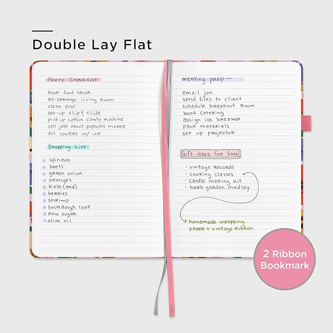 &And Per Se Lined Journal Notebook, 160 Pages, A5 5.7 x 8 inches College Ruled Thick Paper Notebook Journals for Writing, Hardcover Notebooks for Women Men Office School (Elegant Florals)