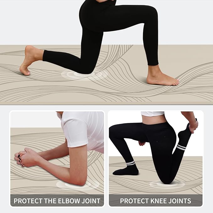 Large Yoga Mat-72’x36’x0.4’ Extra Width & Thick,Comfortable,Non-Slip Exercise Mat-Works Great on All Floor for Stretching,Yoga Studio,Gym or Home Workouts - Bloomnest