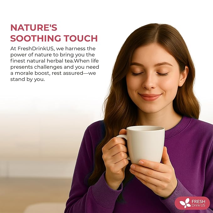 FreshDrinkUS, Premium Collagen Herbal Tea β 30 Tea Bags | Cinnamon Stick, Hibiscus, Dandelion Root, Moringa Leaves, Rose Hip, Ginger, Fennel Seed, Boswellia | Caffeine-Free, Natural Flavorful Blend - Bloomnest