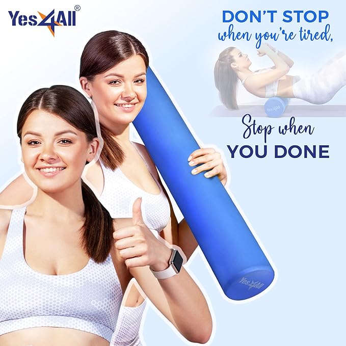 Yes4All EVA Firm Foam Roller for Back - Round Back Roller for Exercise, Yoga & Pilates 12/18/24/36 inch - Bloomnest