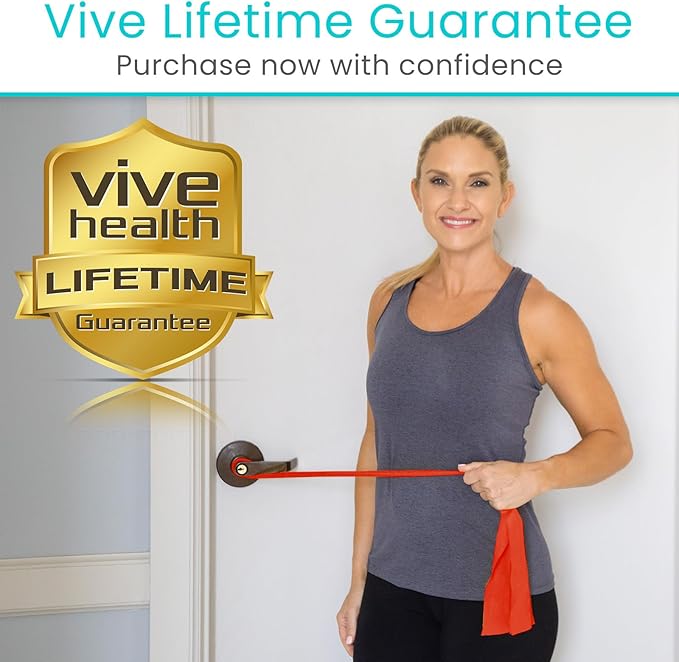 Vive Professional Resistance Bands - 25 Yard Non-Latex Roll for Physical Therapy, Lower and Upper Body Exercise Workout - Straight Elastic for Strength Training, Rehabilitation, Women, Men - Bloomnest