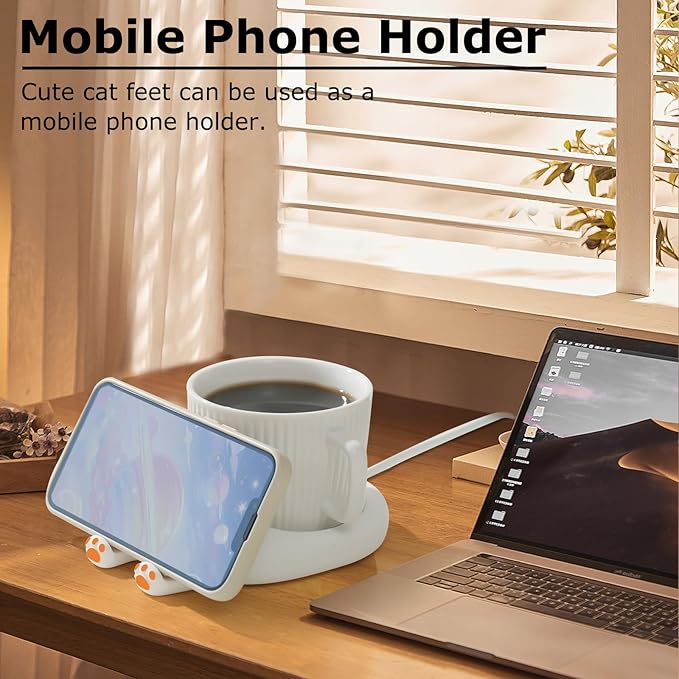 PUSEE Coffee Mug Warmer Auto Shut Off, 3 Temp Coffee Warmer for Desk, Candle Warmer Plate Safely Melt The Candle Releases Scents,Enjoy Your Warm Coffee Tea,Coffee Gifts for Women Men - Bloomnest