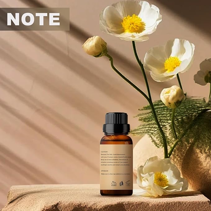 Gardenia Essential Oils 10ML, 100% Pure and Natural Essential Oil for Aromatherapy Diffuser - 0.33 Fl Oz/Gardenia WUVEZRUB
