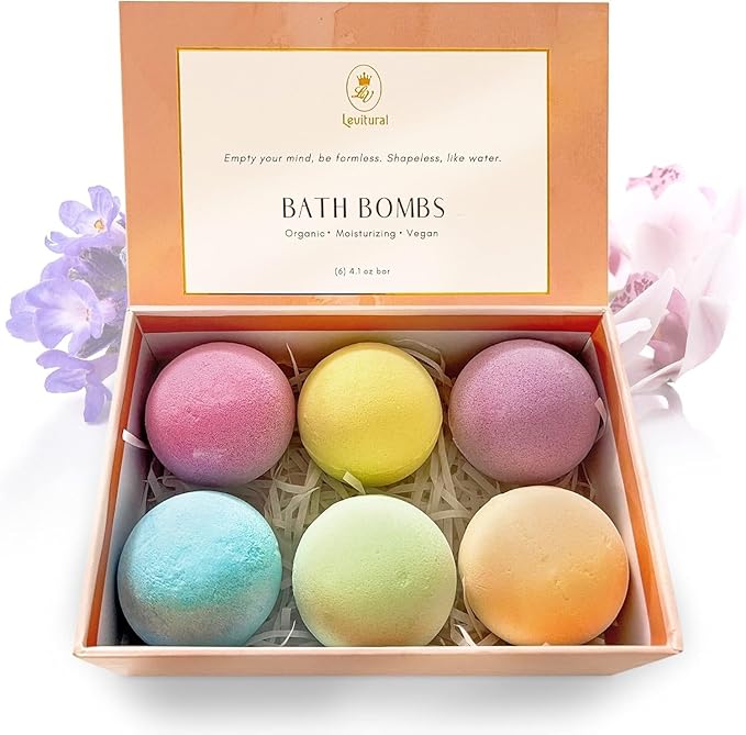 Levitural Bath Bombs Gift Set – Organic & Natural Spa Fizzies for Relaxation, Moisturizing, and Aromatherapy – Perfect for Women, Men, and Kids - Bloomnest