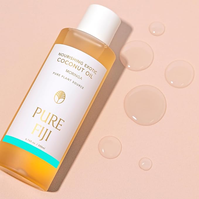 PURE FIJI Nourishing Exotic Coconut Body Oil, Moringa (7.7 fl oz/230ml) - Bloomnest